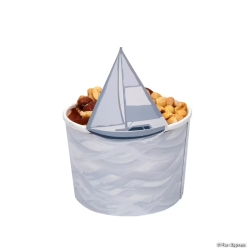 Coastal Sailboat Disposable Paper Treat Cups-12Pk